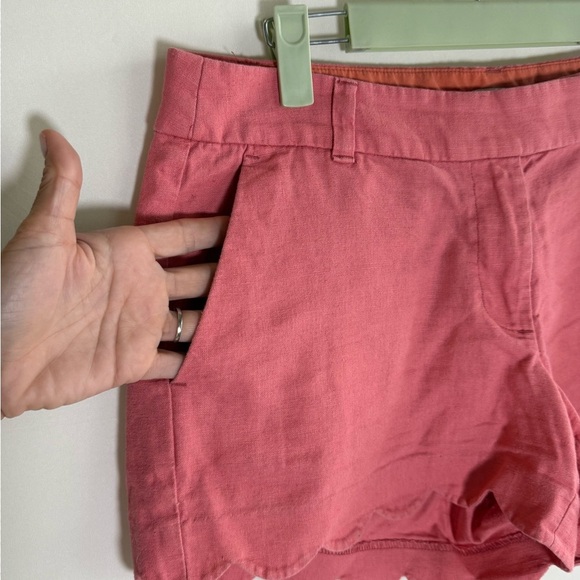 J. Crew linen blend scalloped hem shorts • women’s size 10 - Picture 4 of 7